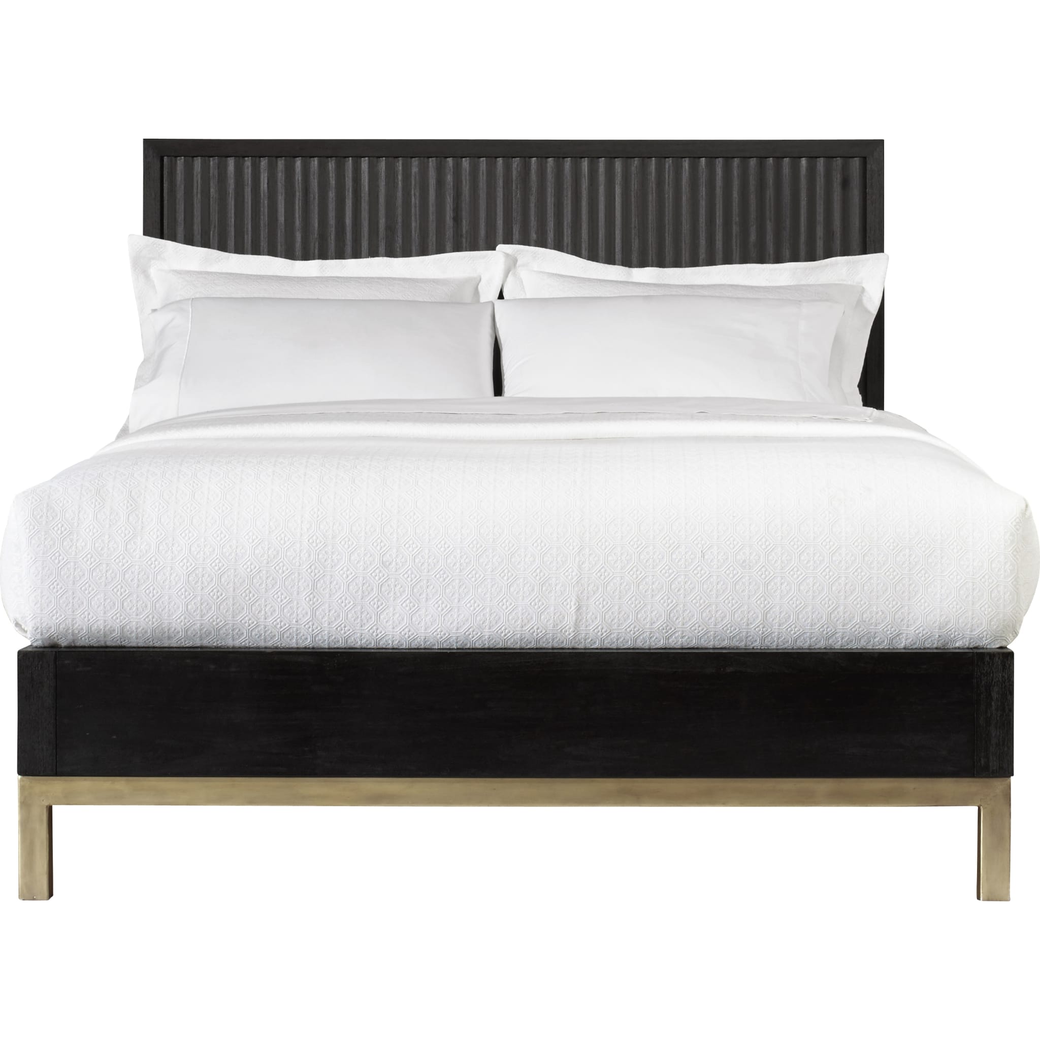 Kentfield Solid Wood Platform Bed in Black Drifted Oak