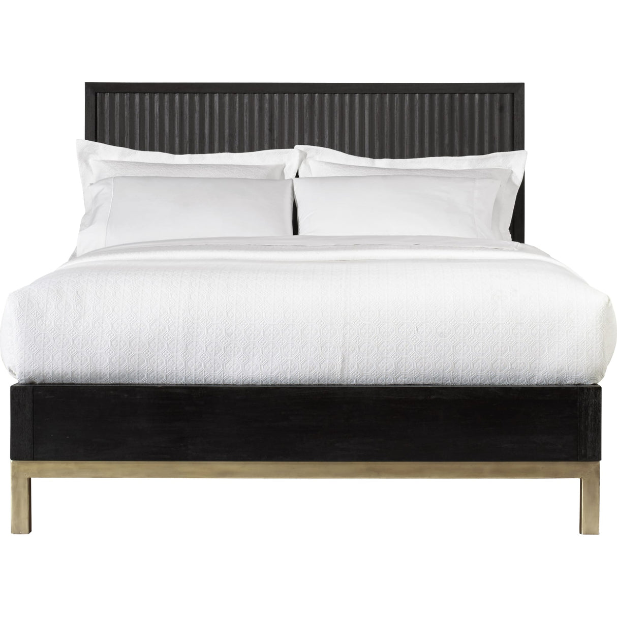 Kentfield Solid Wood Platform Bed in Black Drifted Oak