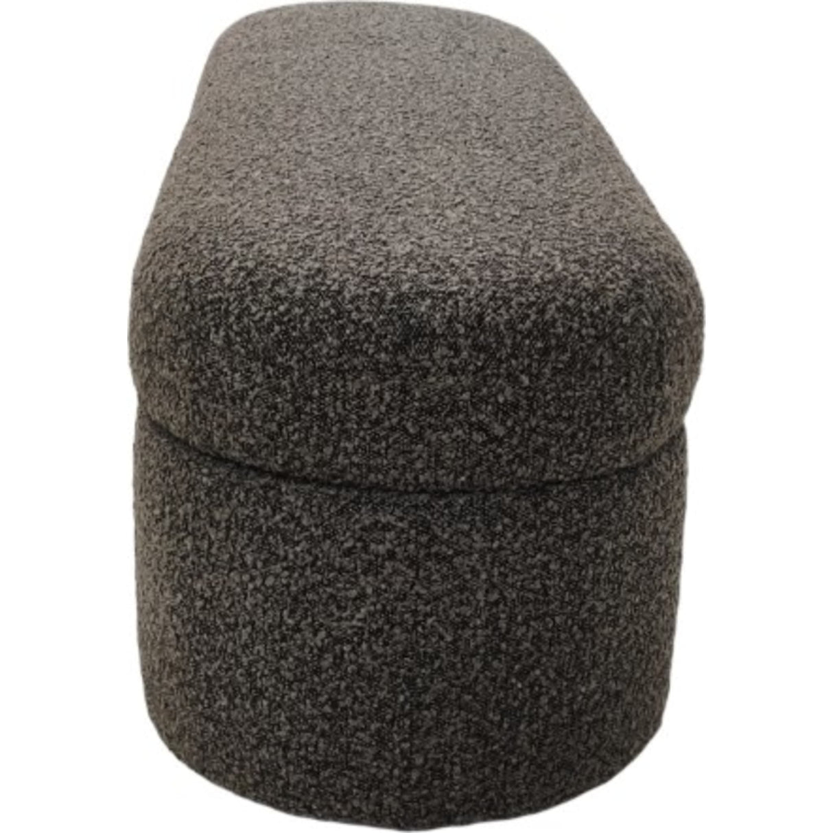Kiki Upholstered Hinged Storage Bench in Pumpernickel Boucle