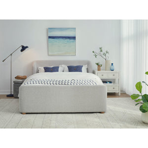 Kiki Upholstered Platform Bed in Cotton Ball Boucle