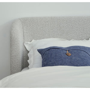 Kiki Upholstered Platform Bed in Cotton Ball Boucle