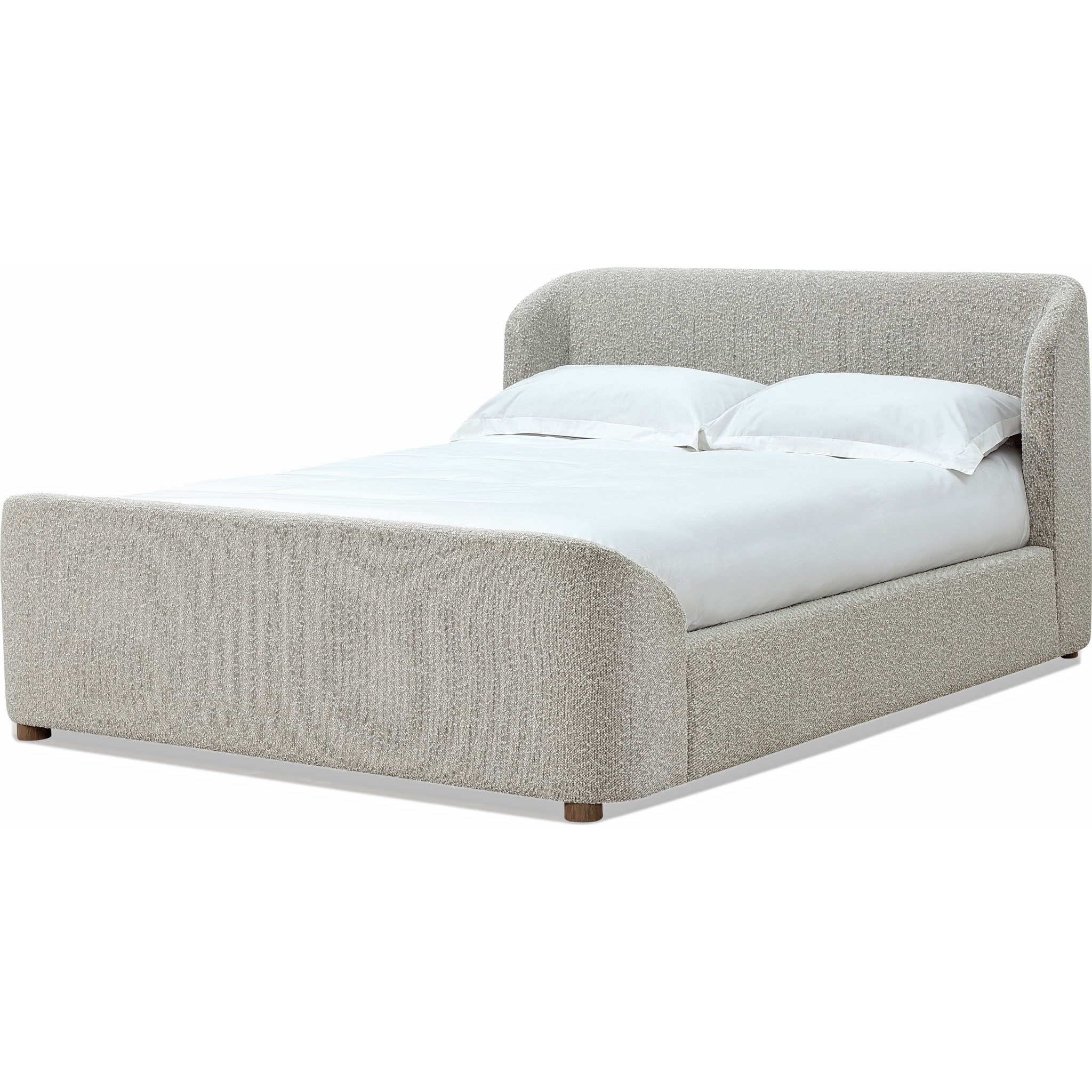 Kiki Upholstered Platform Bed in Cotton Ball Boucle