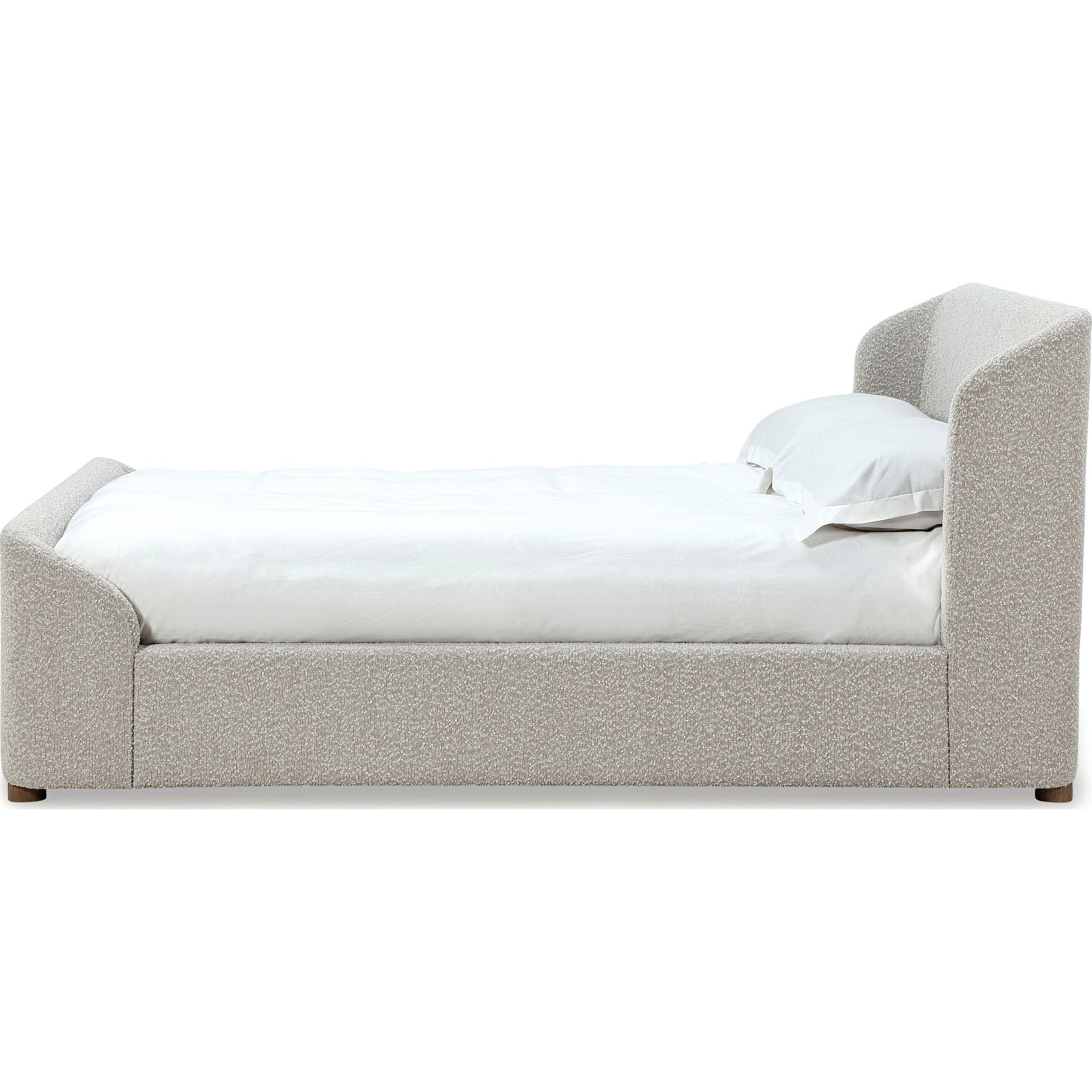 Kiki Upholstered Platform Bed in Cotton Ball Boucle