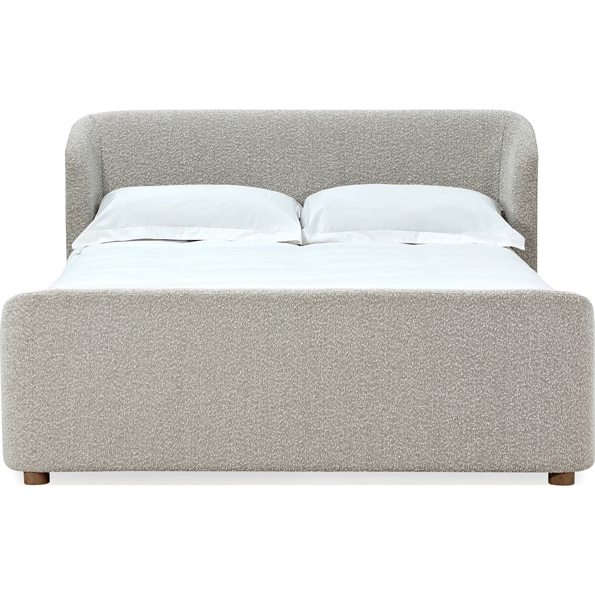 Kiki Upholstered Platform Bed in Cotton Ball Boucle