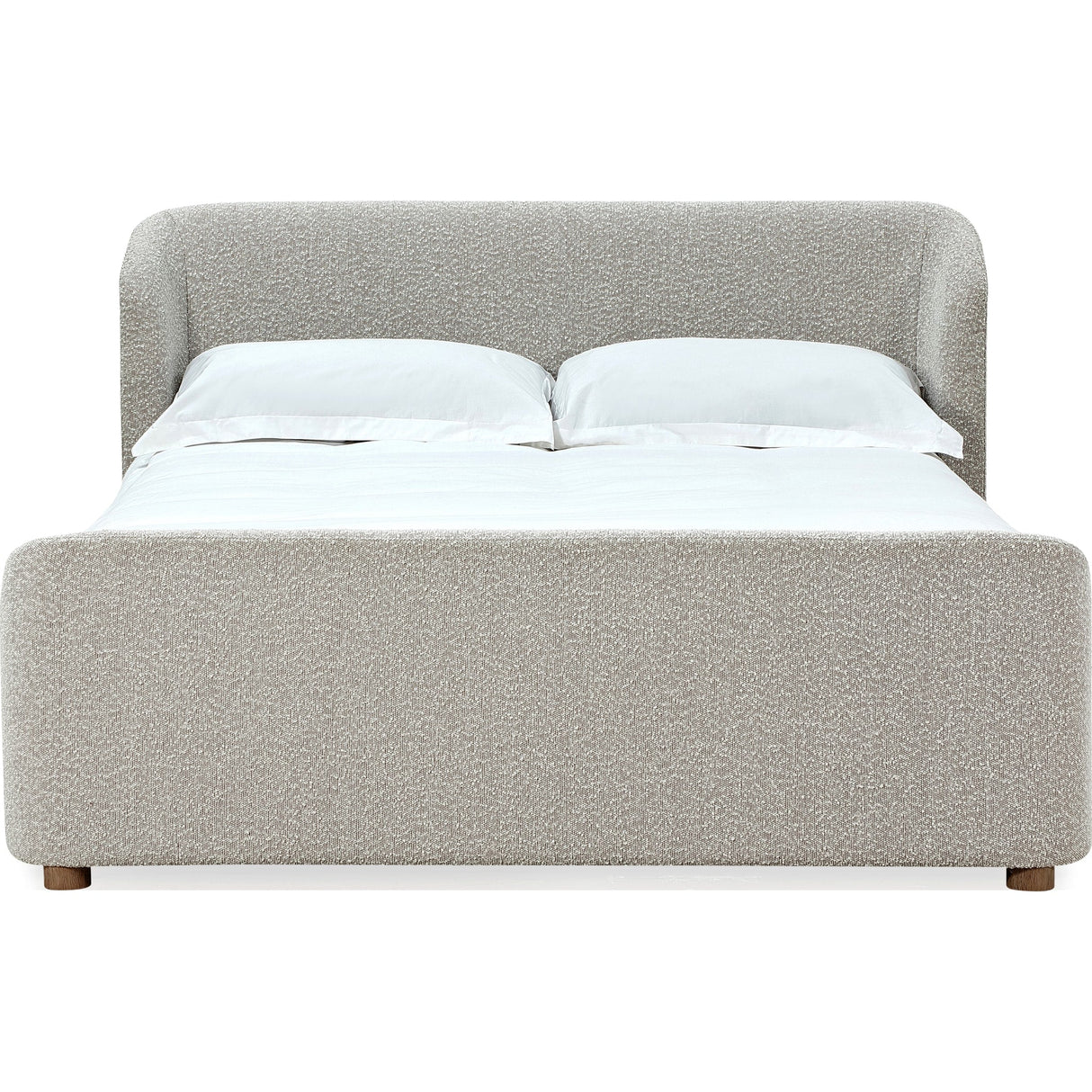 Kiki Upholstered Platform Bed in Cotton Ball Boucle