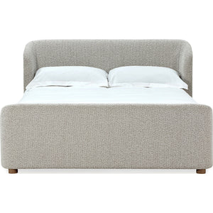 Kiki Upholstered Platform Bed in Cotton Ball Boucle