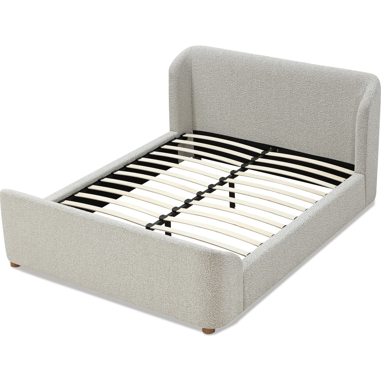 Kiki Upholstered Platform Bed in Cotton Ball Boucle