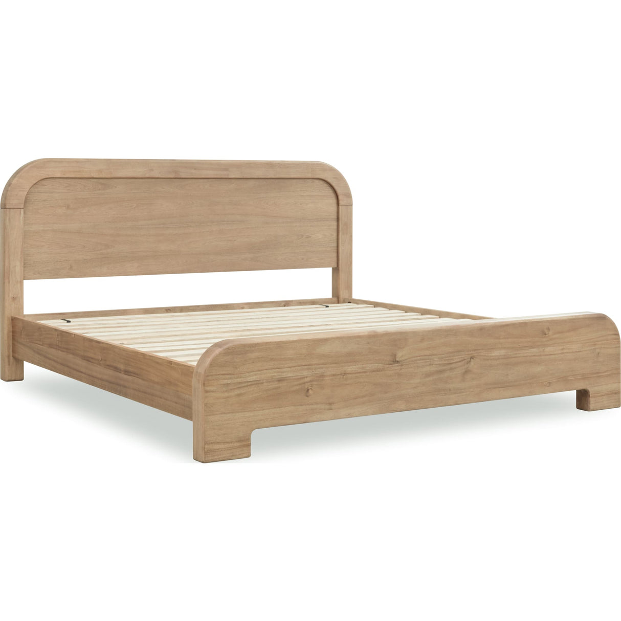 Kione Acacia Wood Platform Bed in Lioness