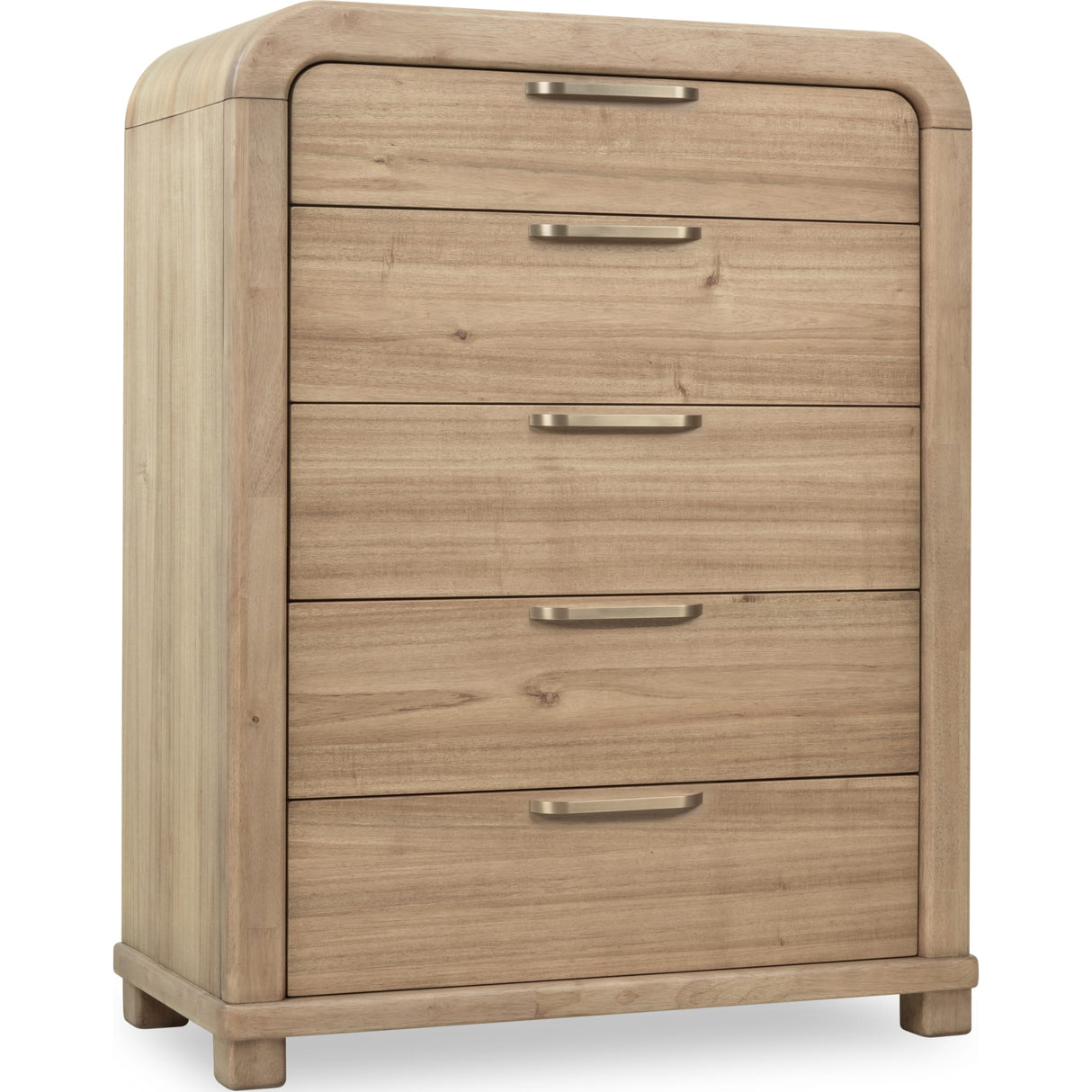 Kione Five Drawer Acacia Wood Chest in Lioness