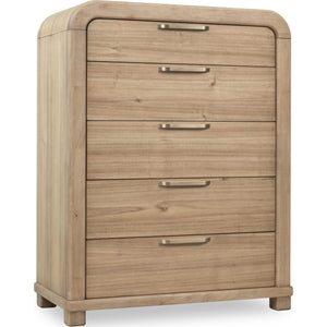 Kione Five Drawer Acacia Wood Chest in Lioness