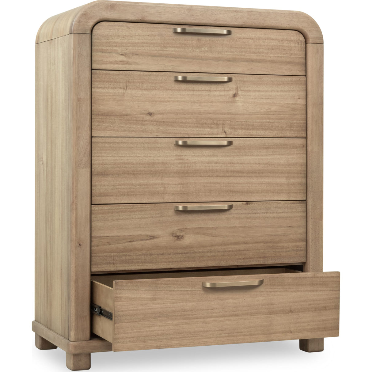 Kione Five Drawer Acacia Wood Chest in Lioness