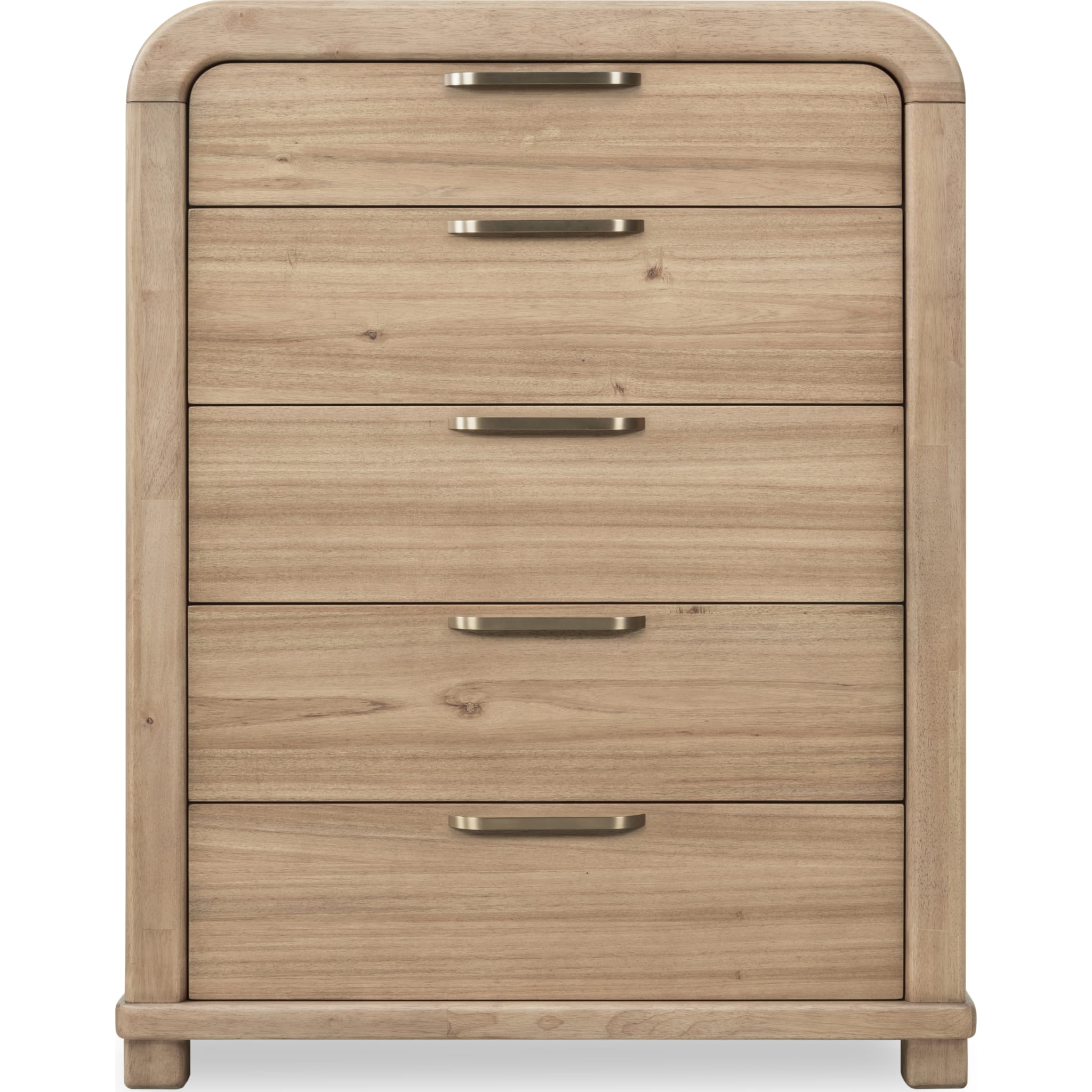 Kione Five Drawer Acacia Wood Chest in Lioness