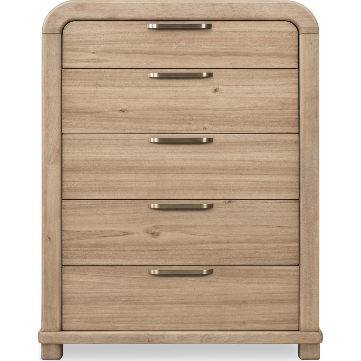 Kione Five Drawer Acacia Wood Chest in Lioness