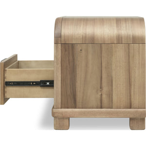 Kione One Drawer Acacia Wood Nightstand in Lioness