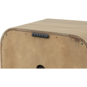 Kione One Drawer Acacia Wood Nightstand in Lioness