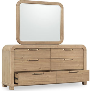 Kione Six Drawer Acacia Wood Dresser in Lioness
