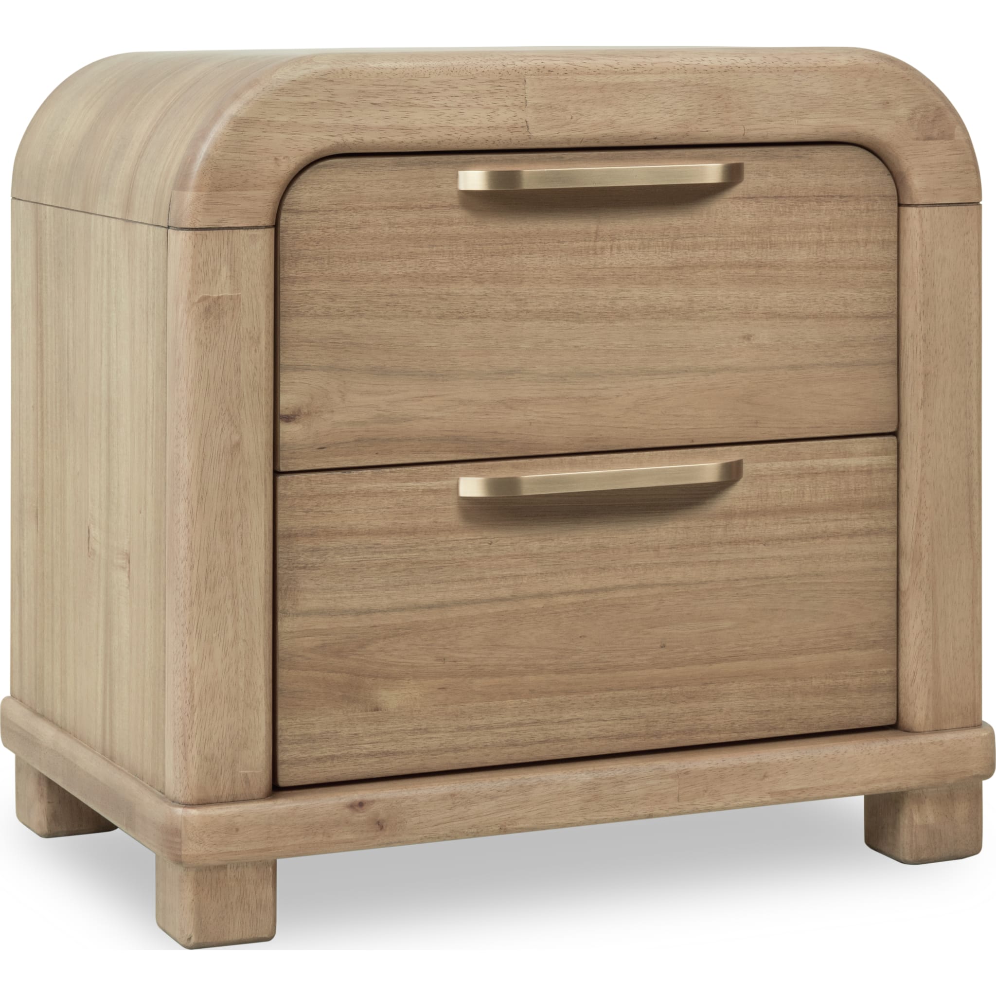 Kione Two Drawer Acacia Wood Nightstand in Lioness