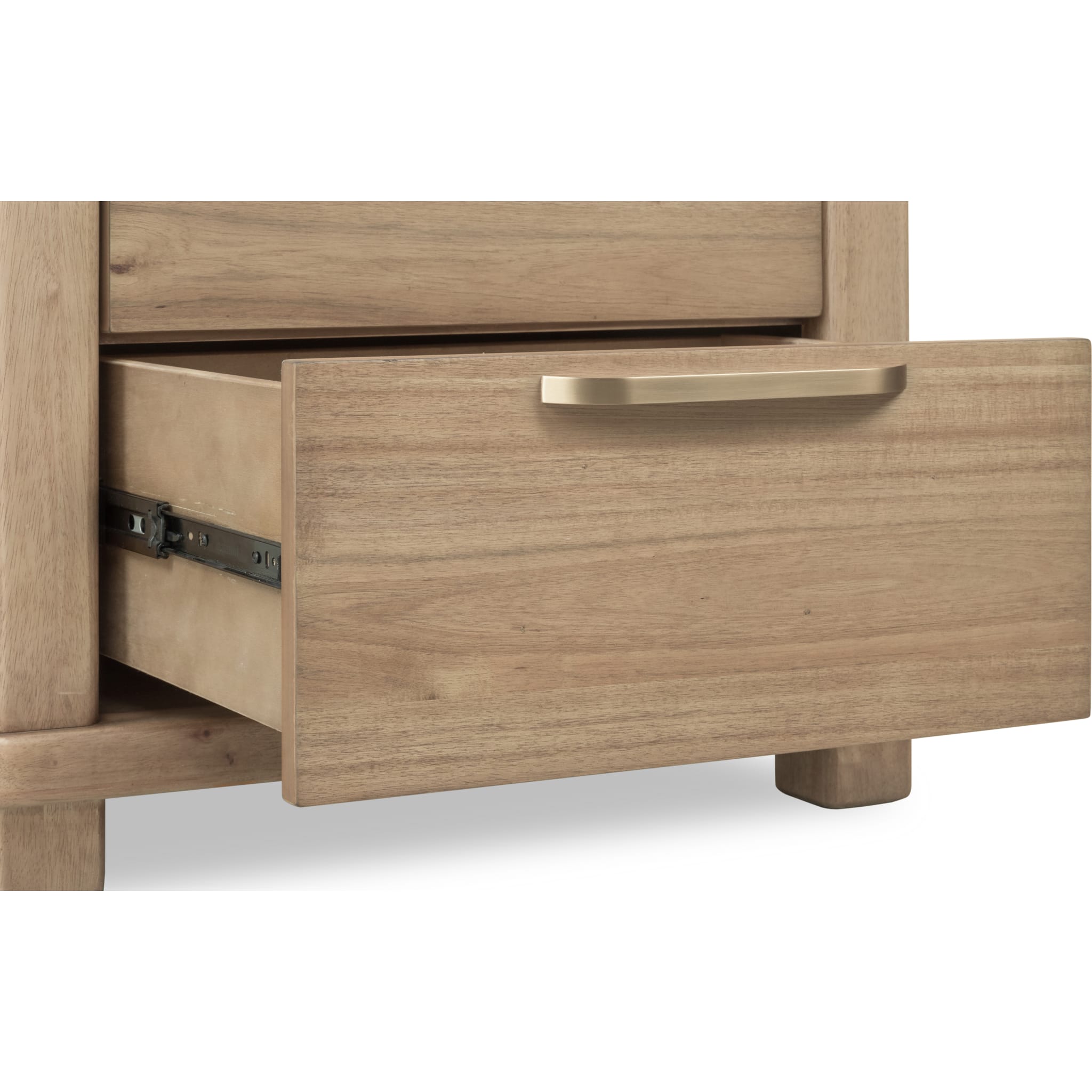Kione Two Drawer Acacia Wood Nightstand in Lioness