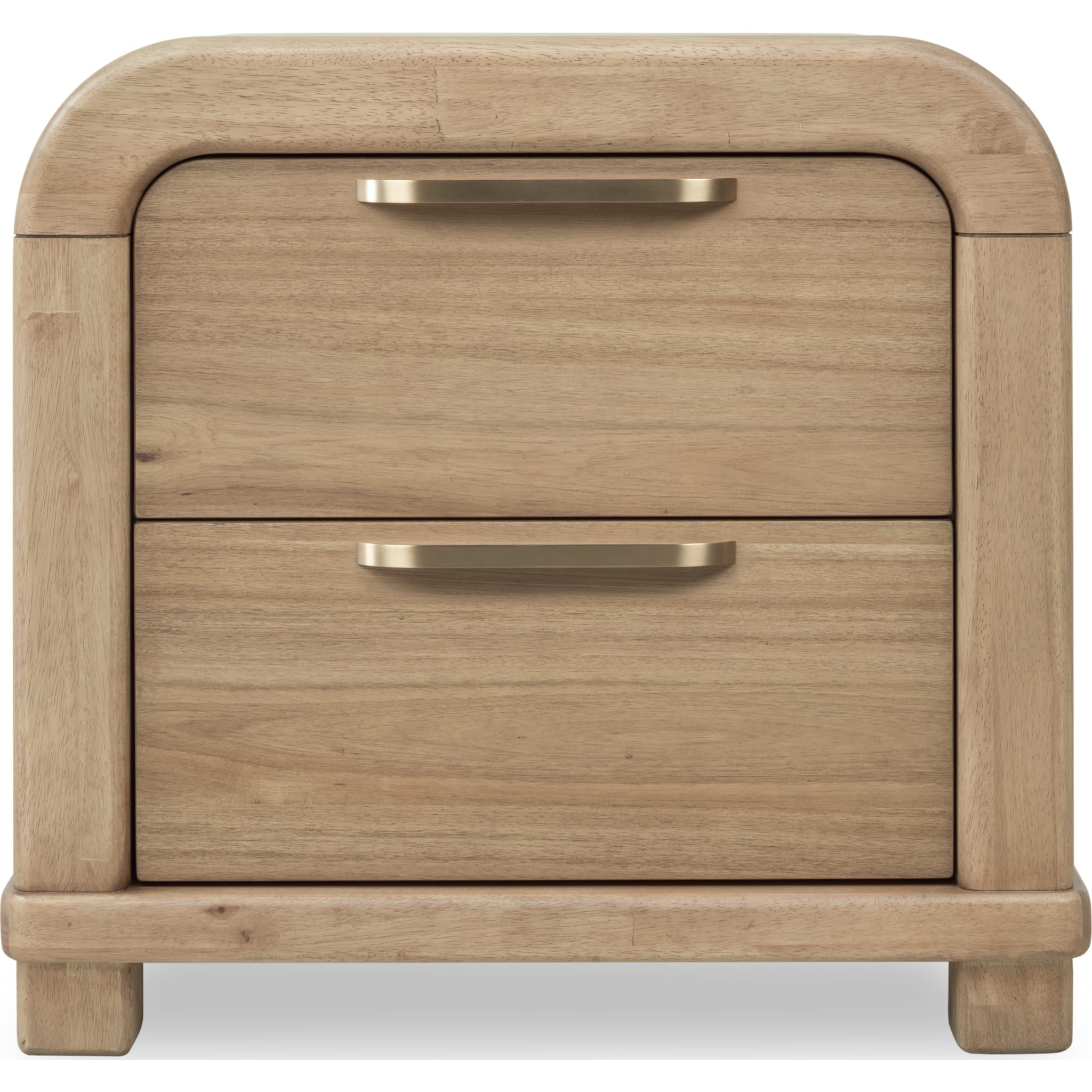 Kione Two Drawer Acacia Wood Nightstand in Lioness