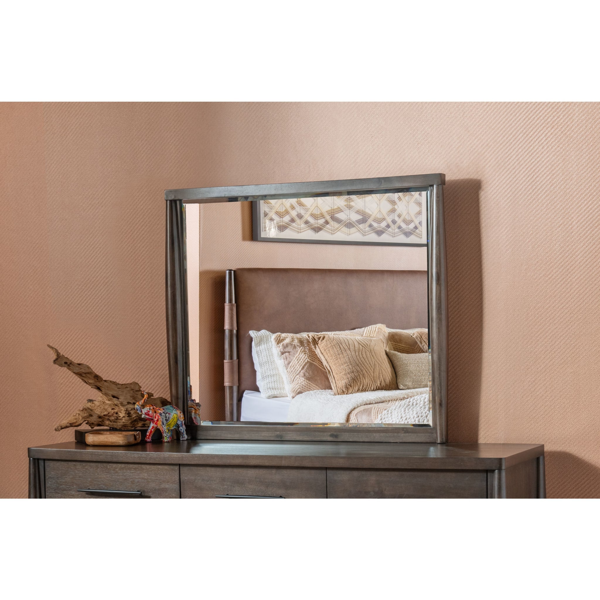 Koko Beveled Glass Wall or Dresser Mirror in Minx