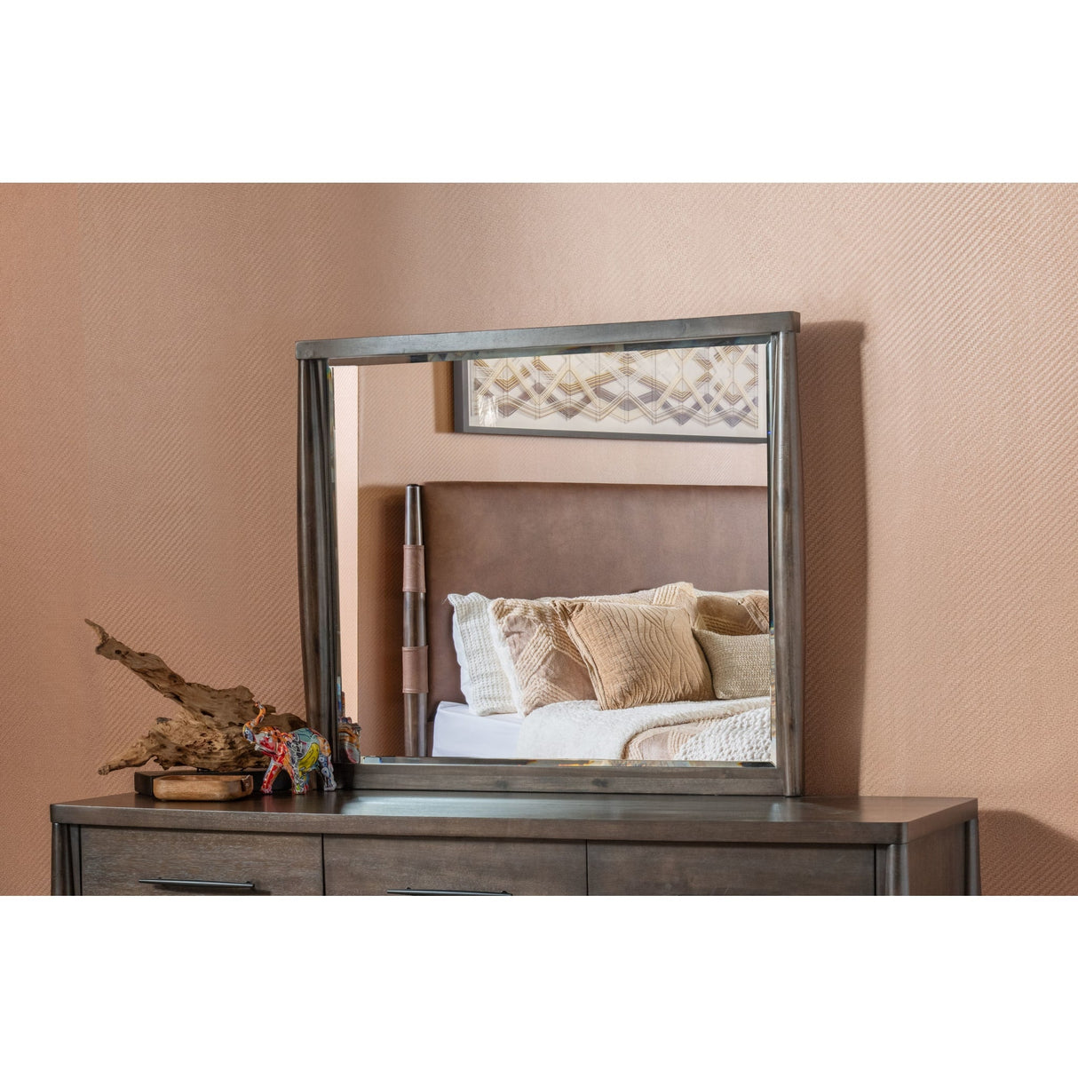 Koko Beveled Glass Wall or Dresser Mirror in Minx