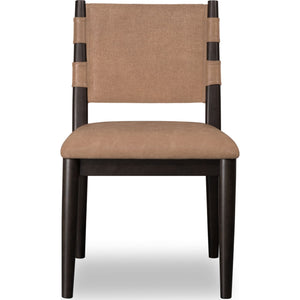 Koko Chenille Upholstered Dining Chair in Porcini and Minx