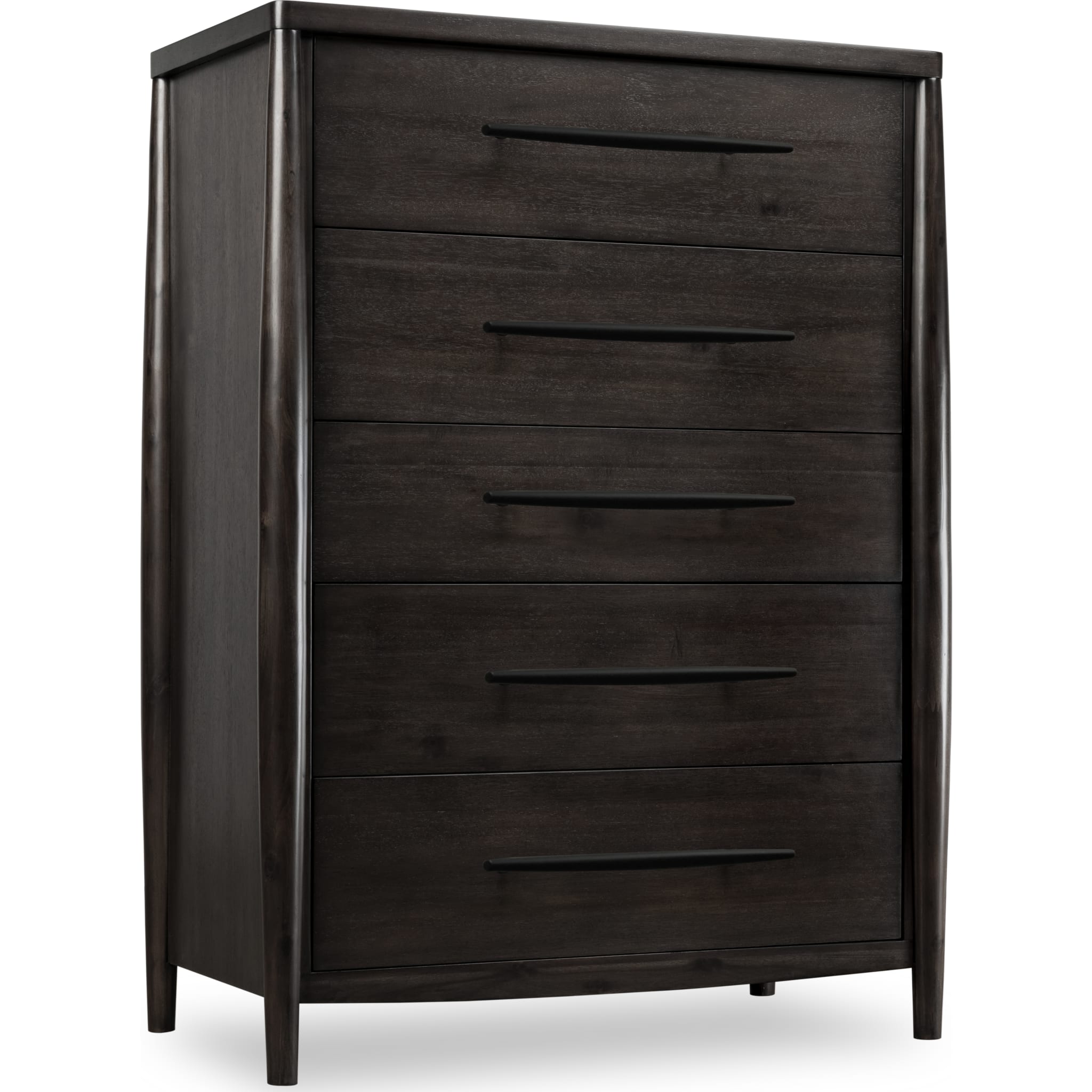 Koko Five Drawer Acacia Wood Chest in Minx