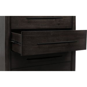 Koko Five Drawer Acacia Wood Chest in Minx