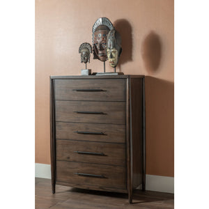 Koko Five Drawer Acacia Wood Chest in Minx