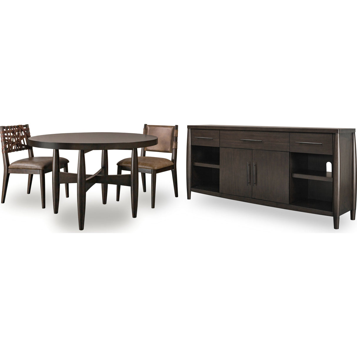 Koko Round Acacia Wood Dining Table in Minx