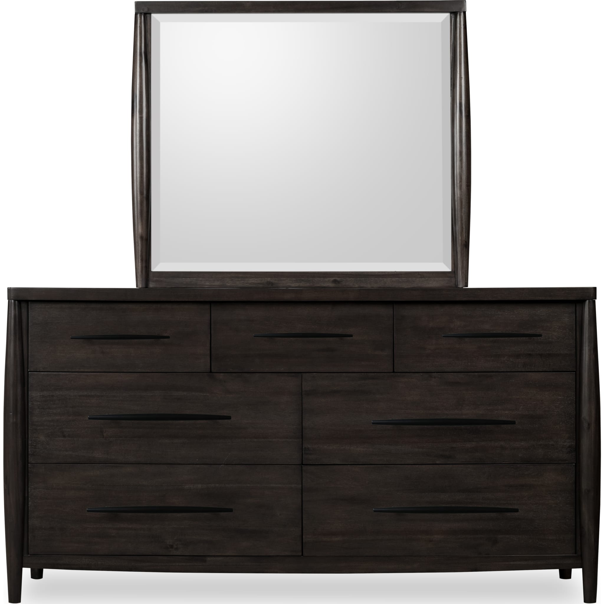 Koko Seven Drawer Acacia Wood Dresser in Minx