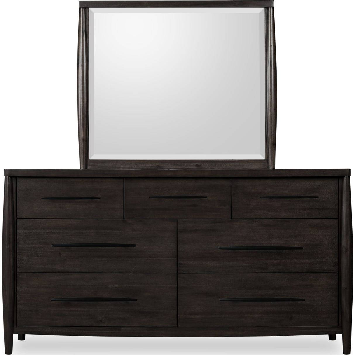 Koko Seven Drawer Acacia Wood Dresser in Minx