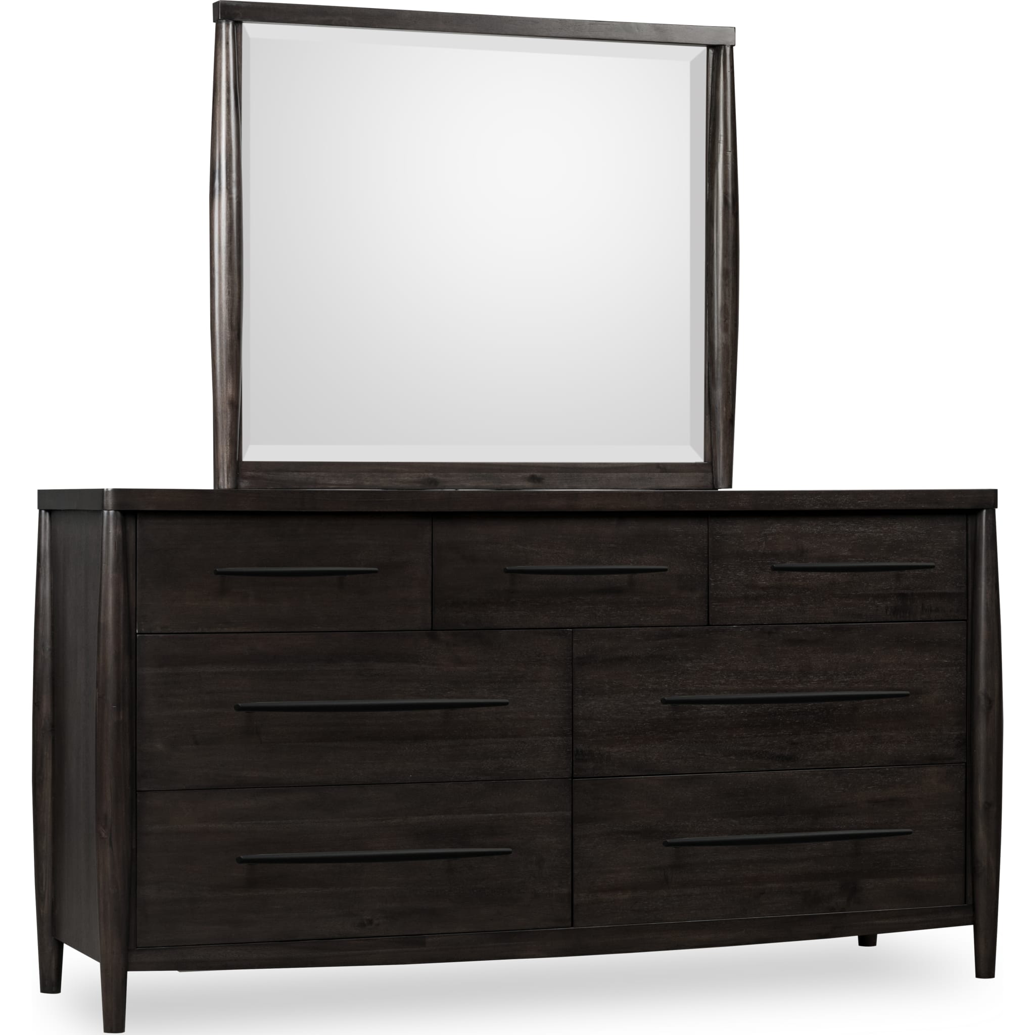 Koko Seven Drawer Acacia Wood Dresser in Minx