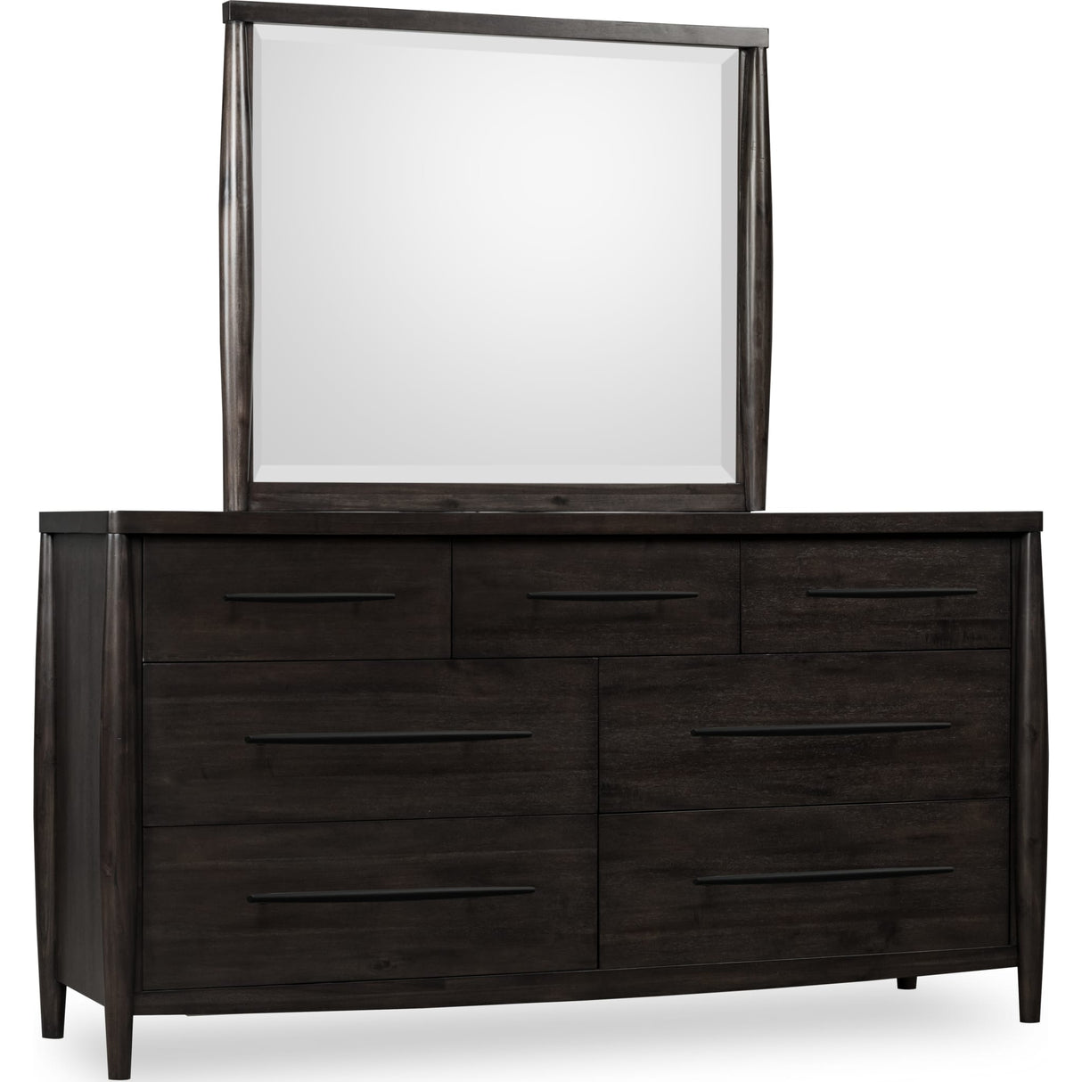 Koko Seven Drawer Acacia Wood Dresser in Minx