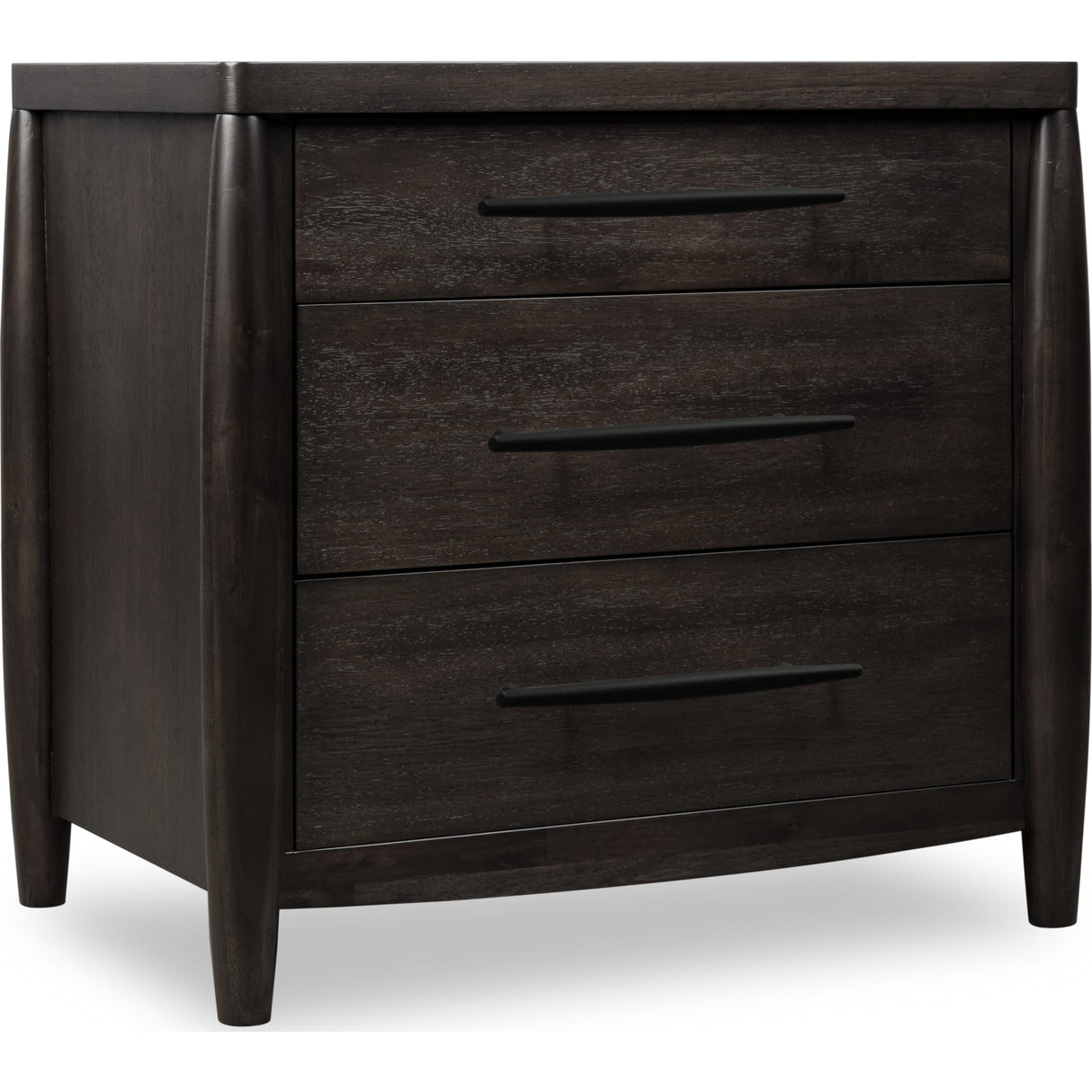 Koko Three Drawer Nightstand with Cord Management in Minx