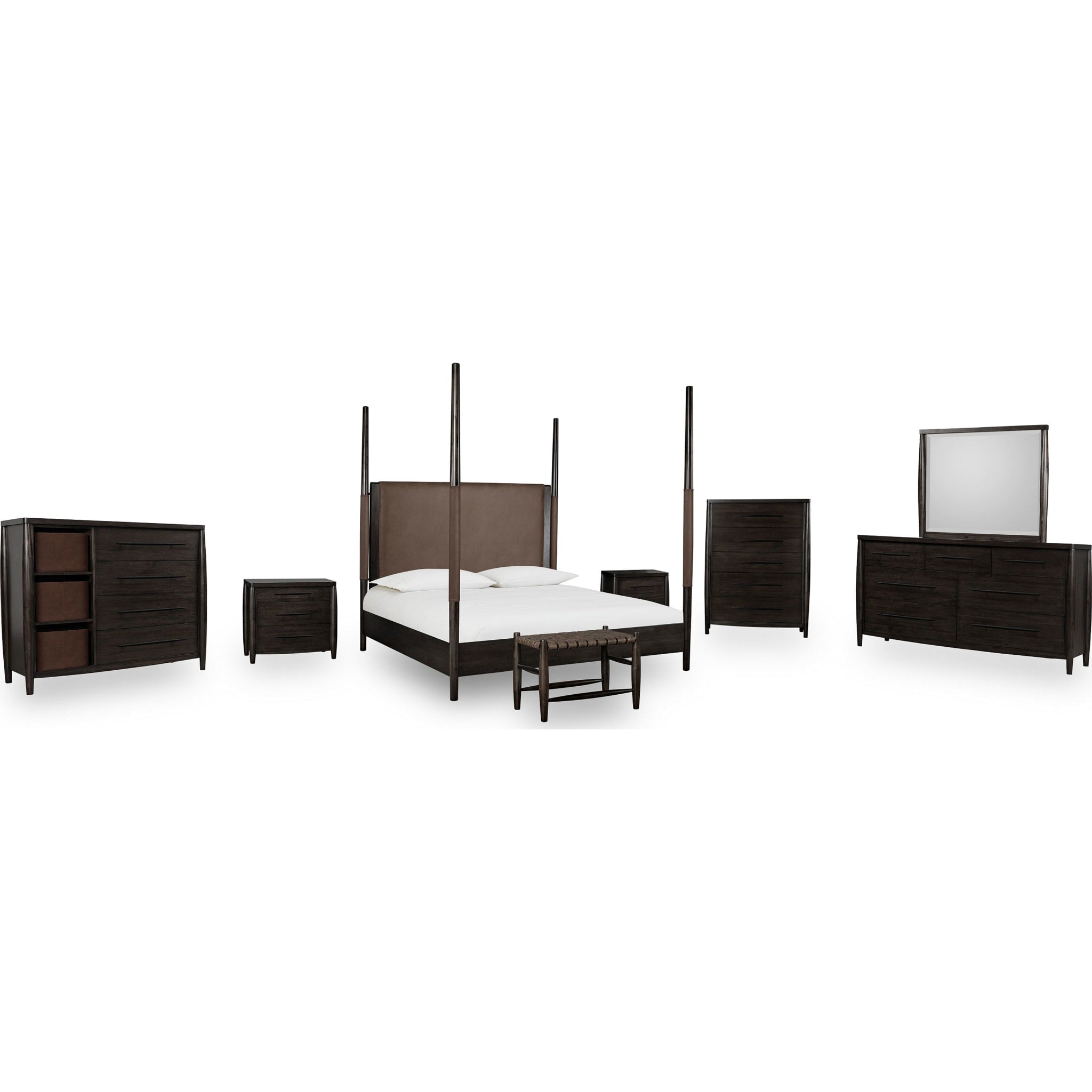 Koko Three Drawer Nightstand with Cord Management in Minx