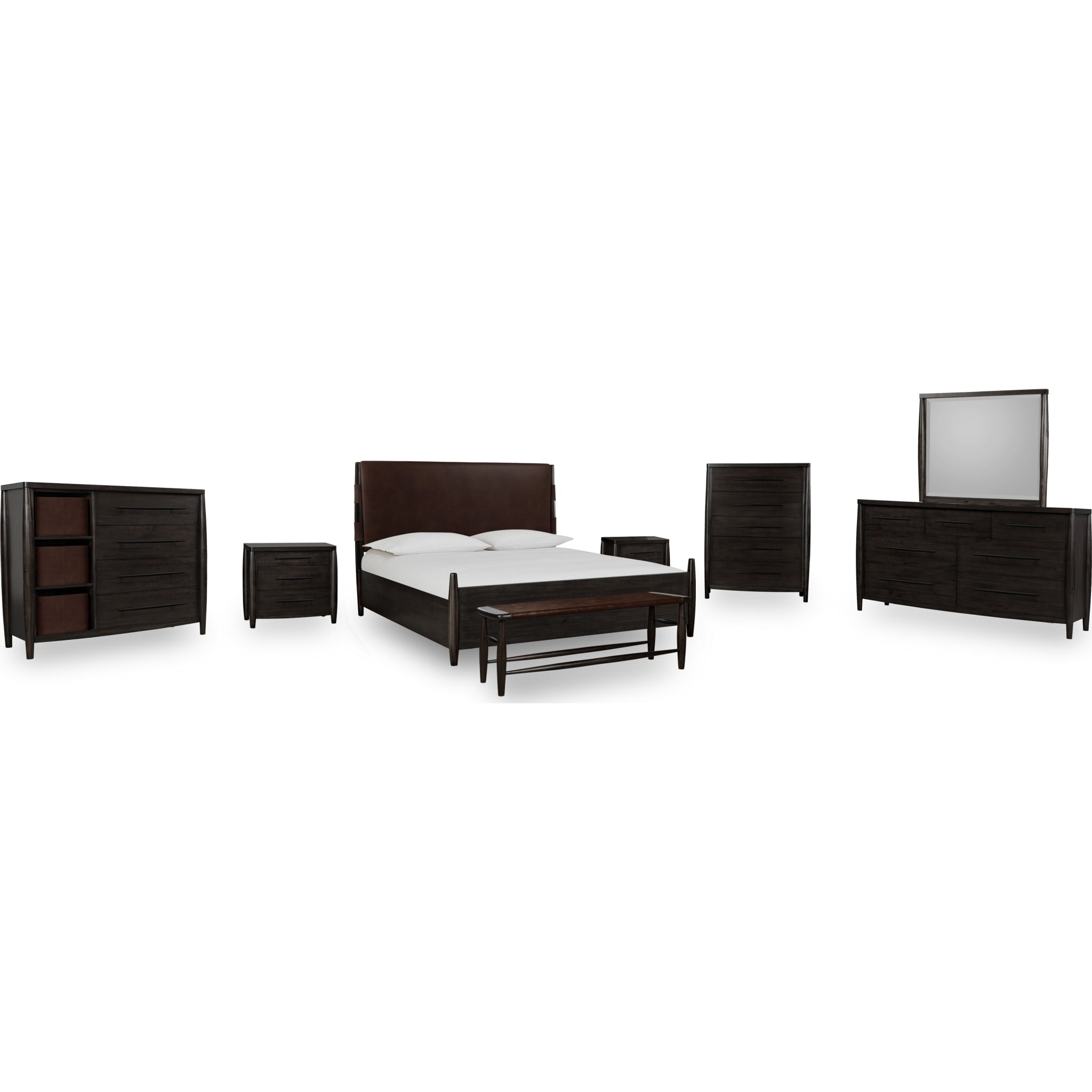 Koko Three Drawer Nightstand with Cord Management in Minx