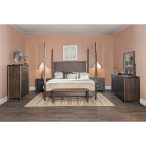 Koko Three Drawer Nightstand with Cord Management in Minx