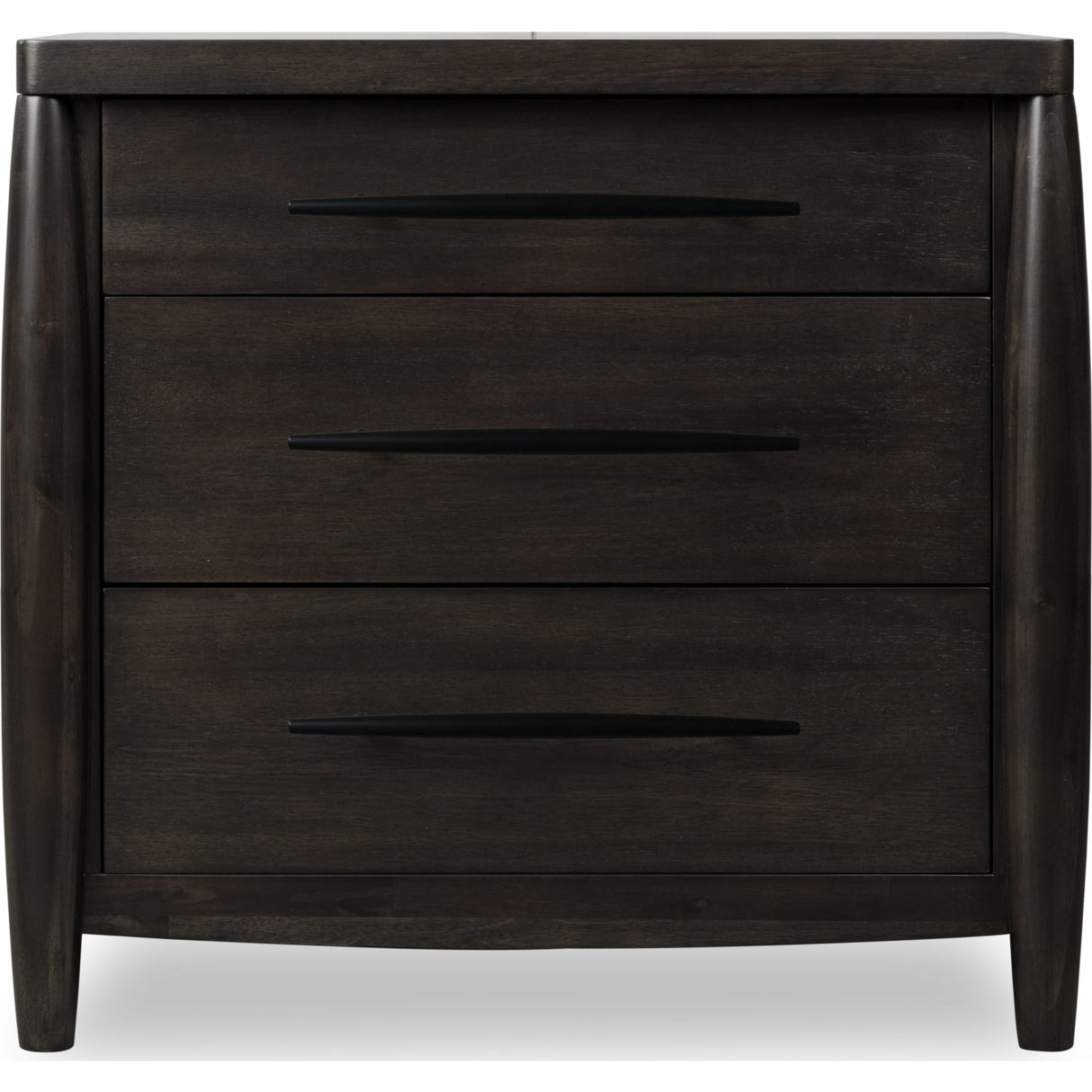 Koko Three Drawer Nightstand with Cord Management in Minx