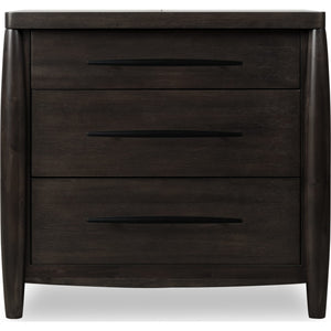 Koko Three Drawer Nightstand with Cord Management in Minx
