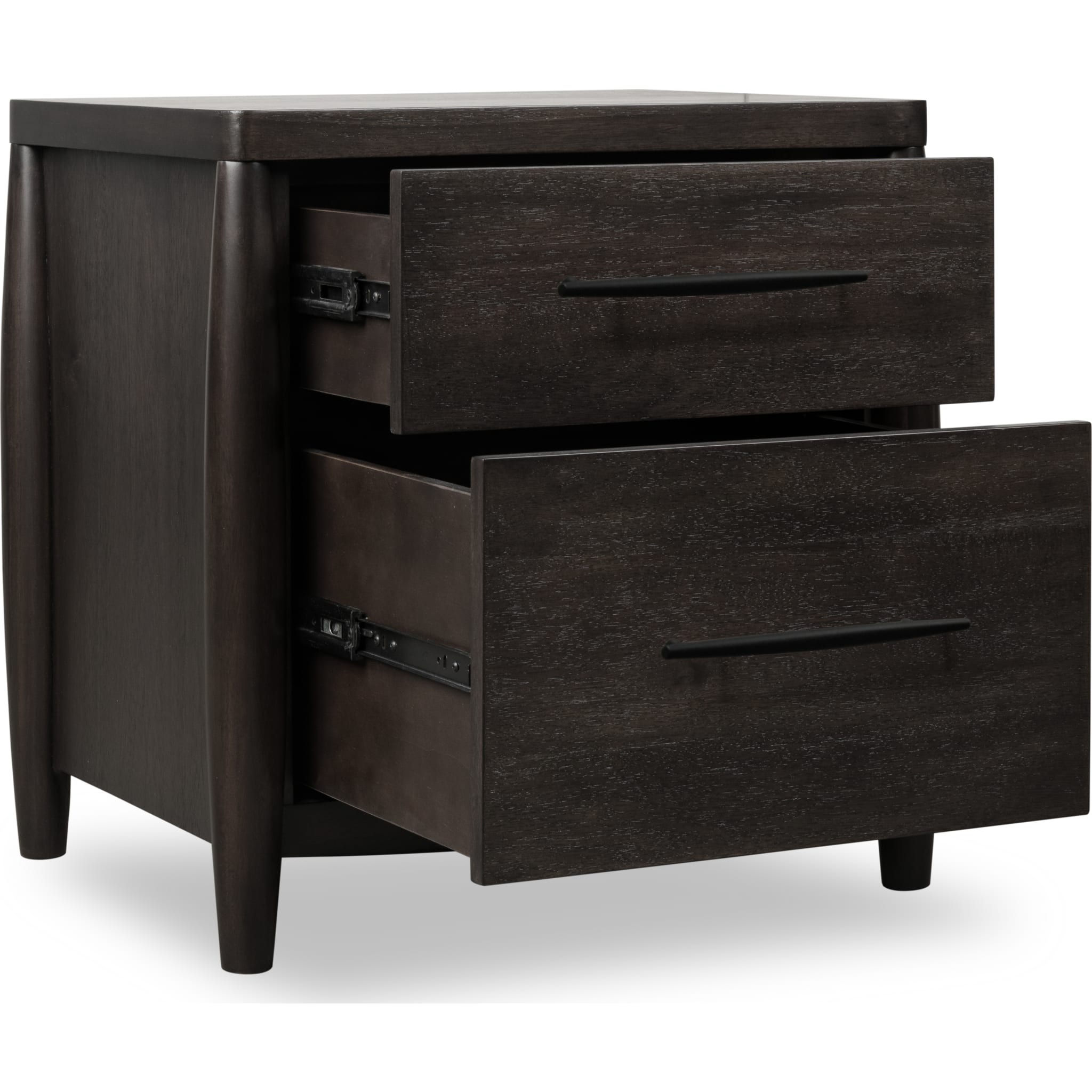 Koko Two Drawer Nightstand with Cord Management in Minx