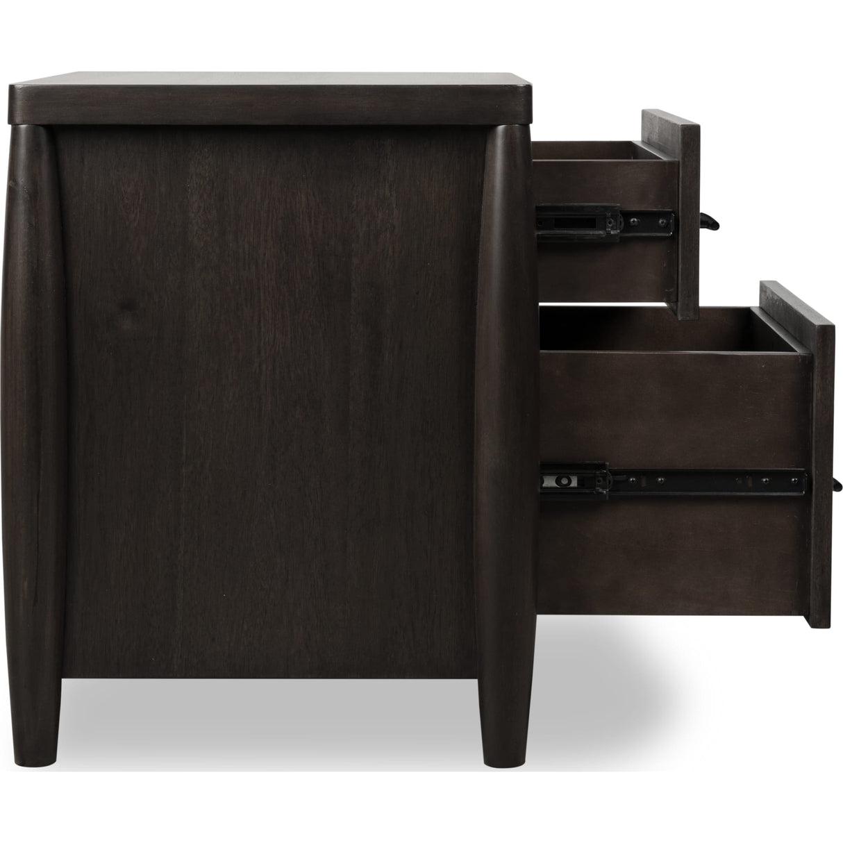 Koko Two Drawer Nightstand with Cord Management in Minx