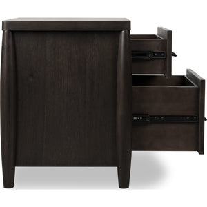 Koko Two Drawer Nightstand with Cord Management in Minx