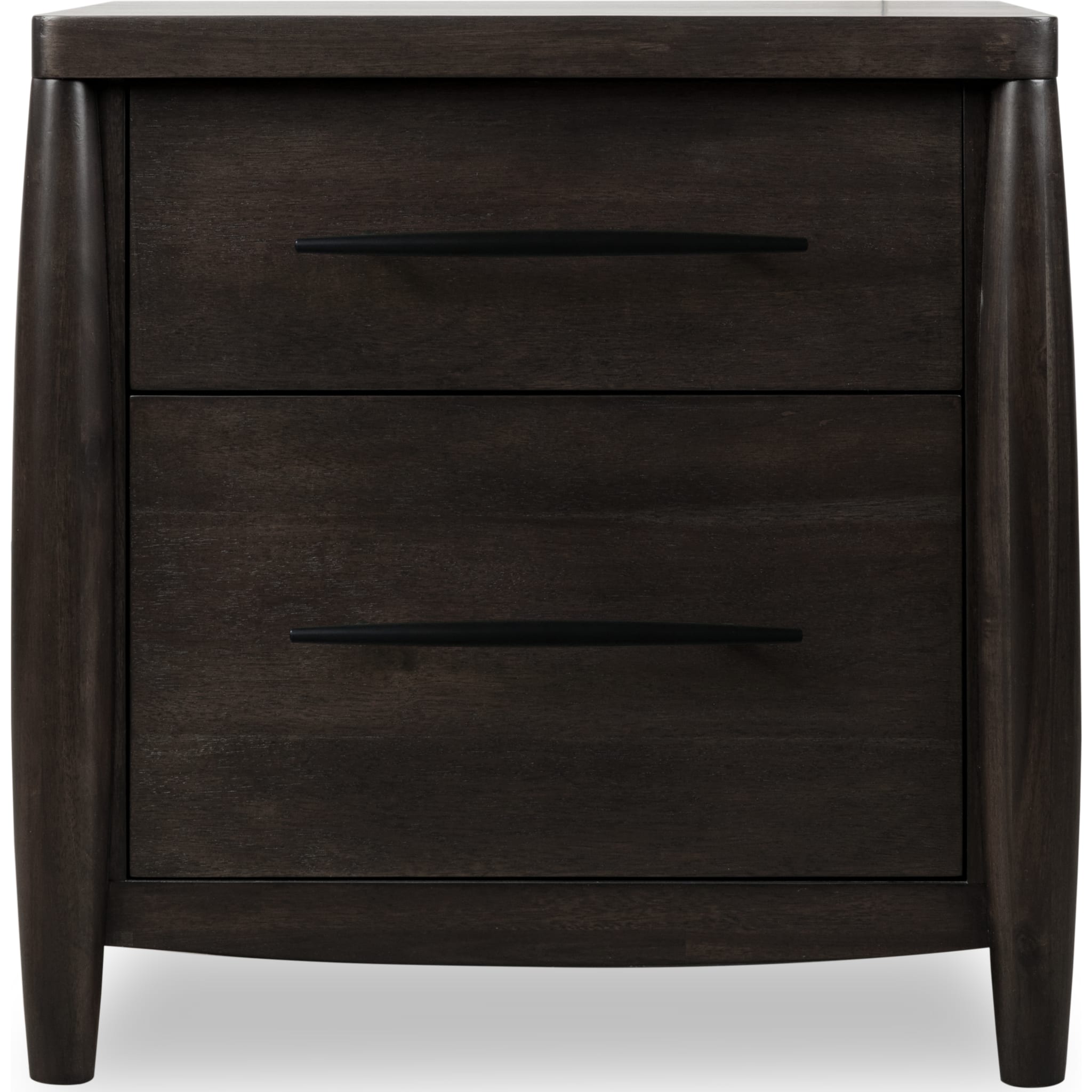 Koko Two Drawer Nightstand with Cord Management in Minx