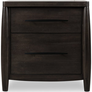 Koko Two Drawer Nightstand with Cord Management in Minx