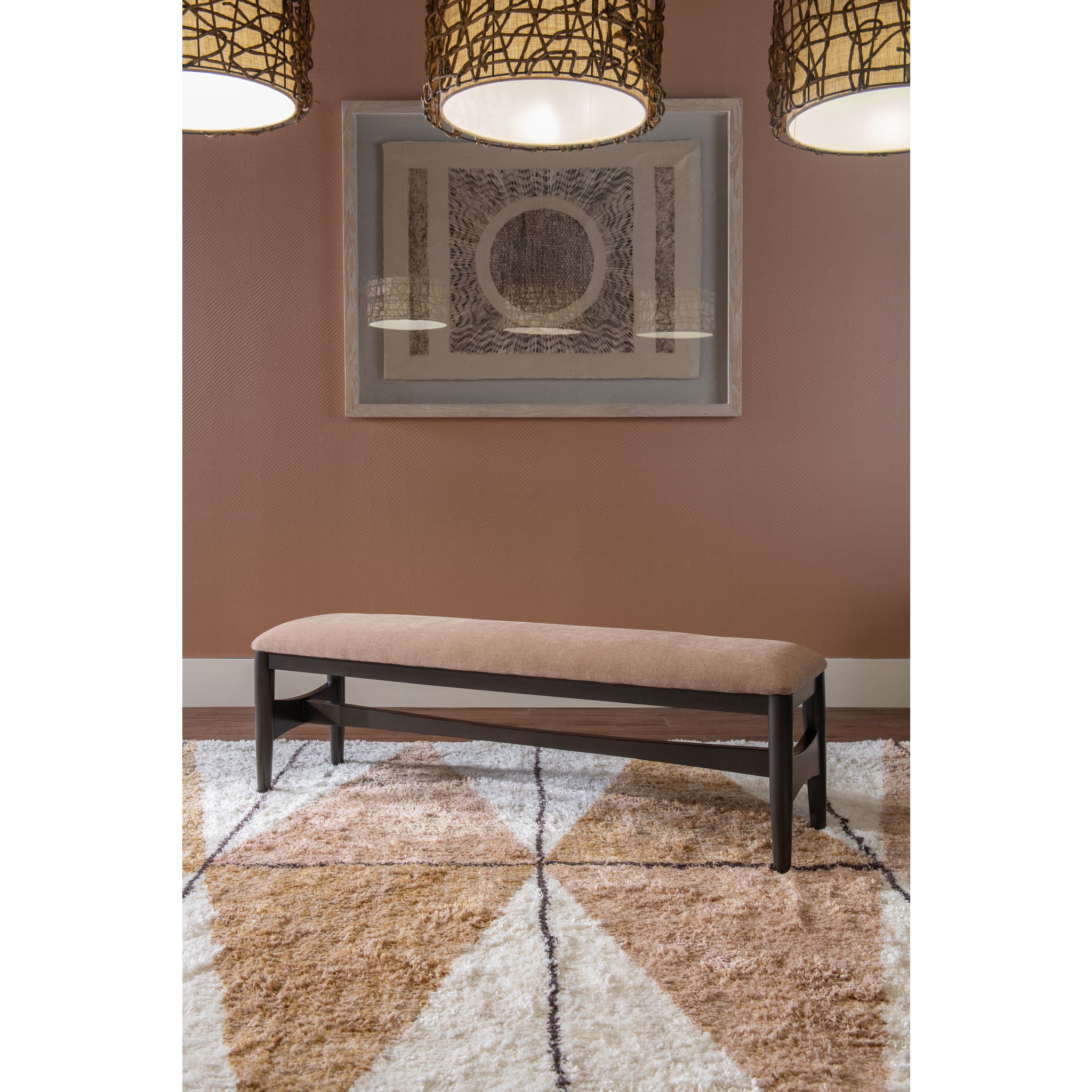 Koko Upholstered Dining Bench in Minx