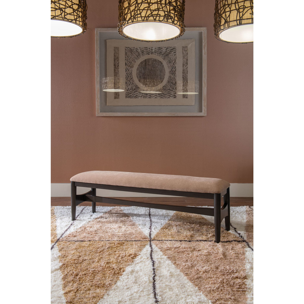 Koko Upholstered Dining Bench in Minx