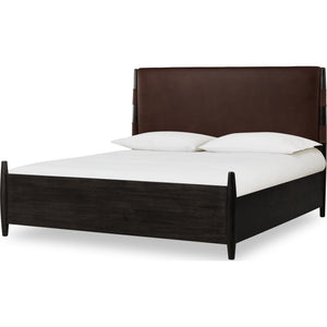 Koko Upholstered Panel Bed in Minx