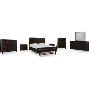 Koko Upholstered Panel Bed in Minx