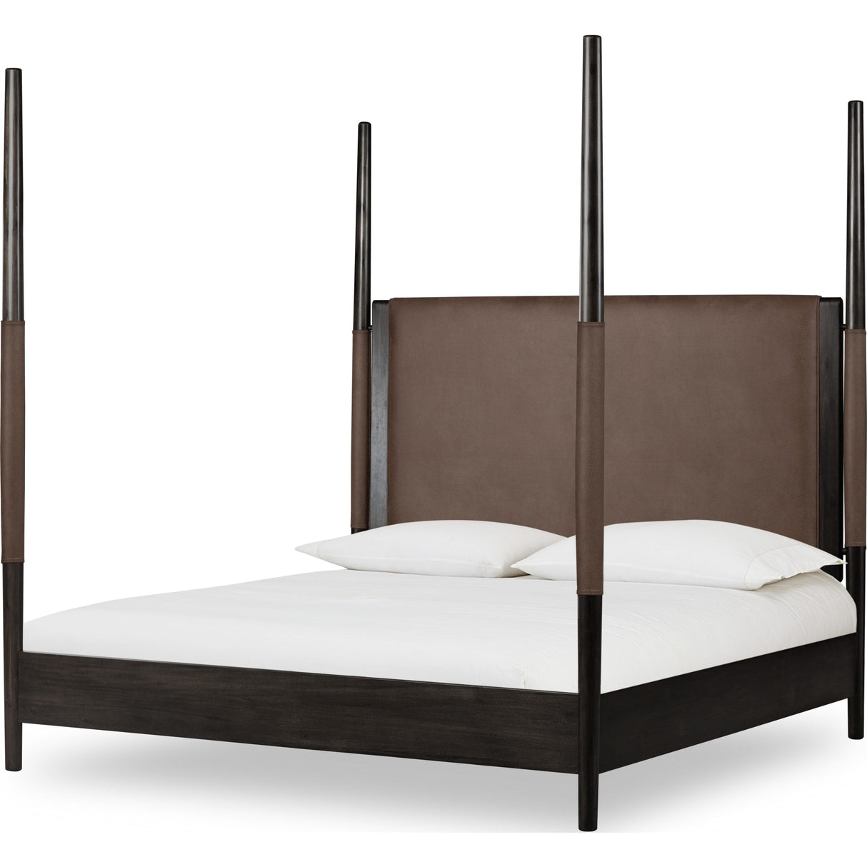 Koko Upholstered Poster Bed in Minx